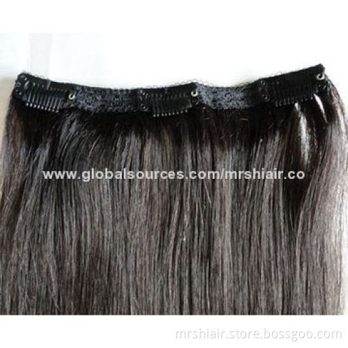 22-inch natural color straight clip-in hair